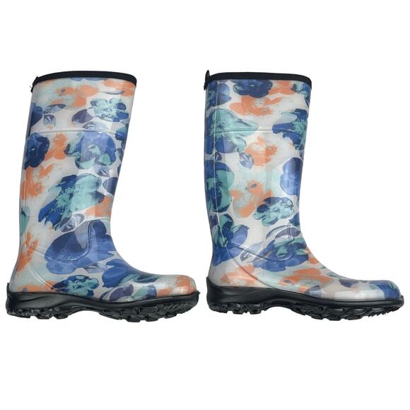 KAMIK Poppies Synthetic Rubber Rain Boots Sz 6 - Picture 2 of 10
